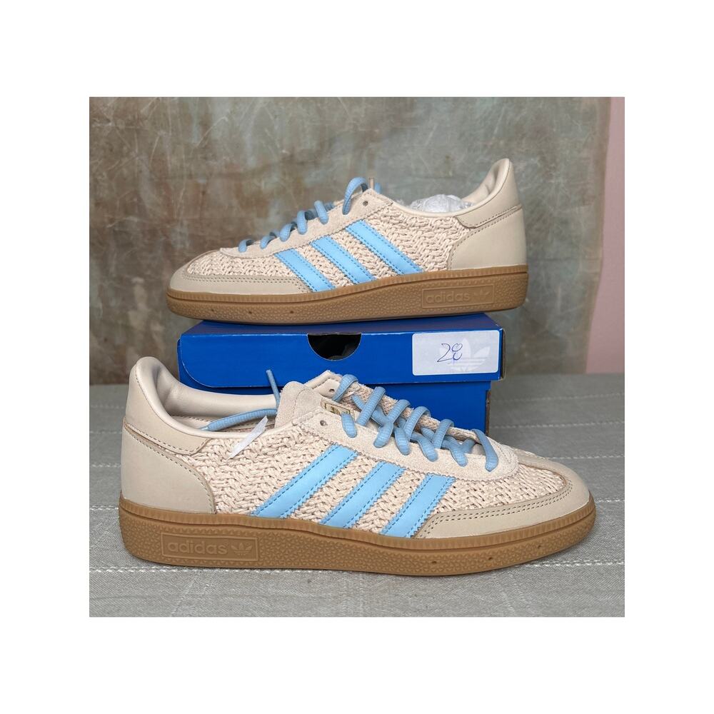 Adidas Handball Spezial Women's Sneaker Sand Strata Clear Sky JQ8410 Size 6 NEW